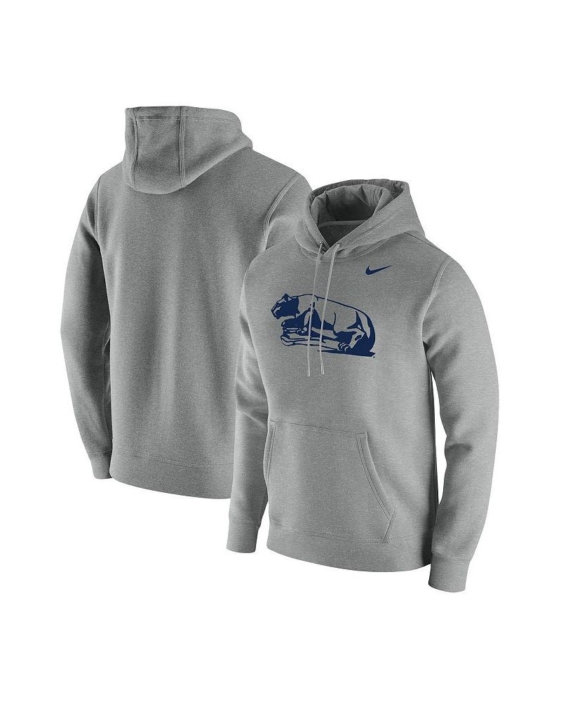 Men's Heathered Gray Penn State Nittany Lions Vintage-Like School Logo Pullover Hoodie $36.55 Sweatshirt