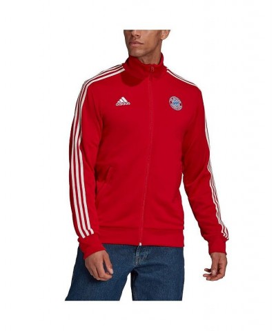 Men's Red Bayern Munich 3-Stripes AEROREADY Full-Zip Track Jacket $37.22 Jackets