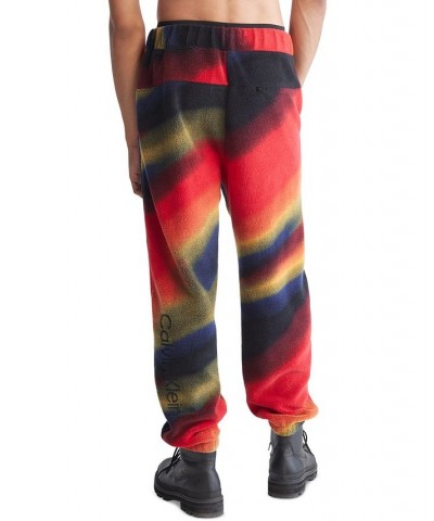 Men's Relaxed-Fit Printed Sherpa Joggers Red $30.96 Pants