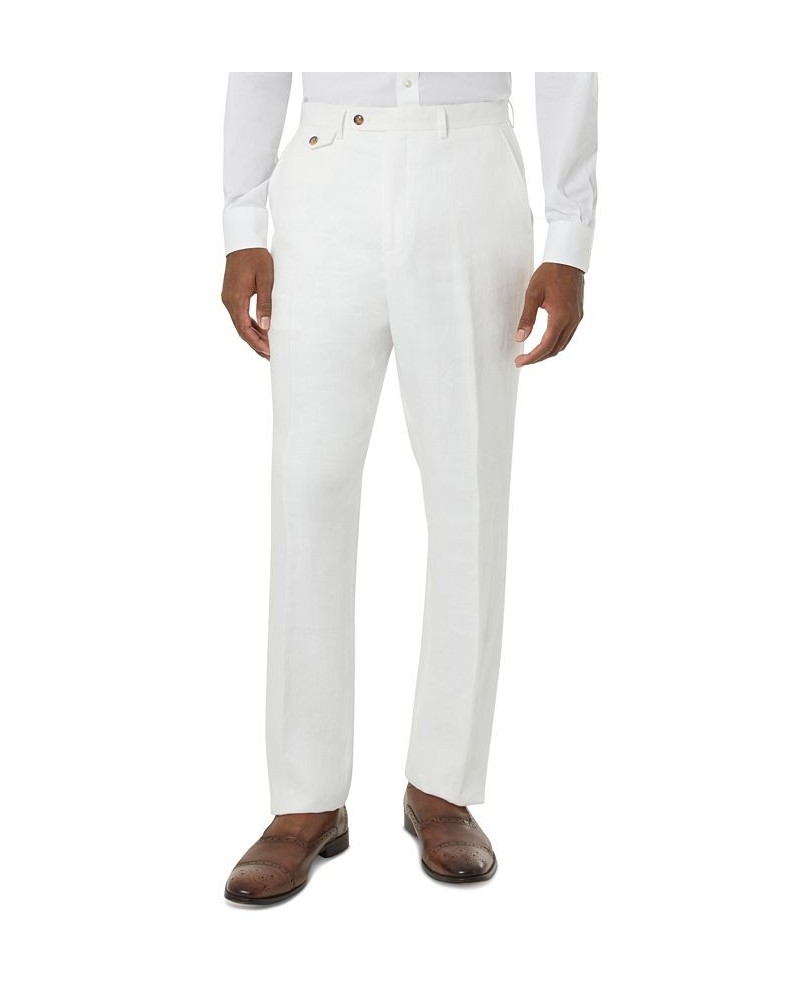 Men's Classic-Fit Linen Suit Pants White $26.00 Suits