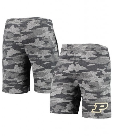 Men's Charcoal, Gray Purdue Boilermakers Camo Backup Terry Jam Lounge Shorts $21.50 Shorts