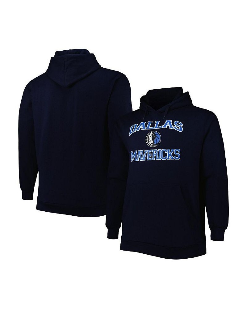 Men's Navy Dallas Mavericks Big and Tall Heart and Soul Pullover Hoodie $25.42 Sweatshirt