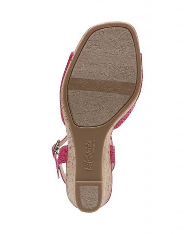 Island-Time Wedge Sandals Pink $49.00 Shoes