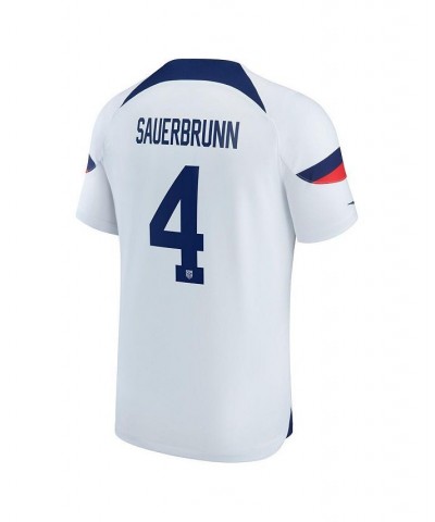 Men's Becky Sauerbrunn Blue USWNT 2022/23 Home Breathe Stadium Replica Player Jersey $47.60 Jersey