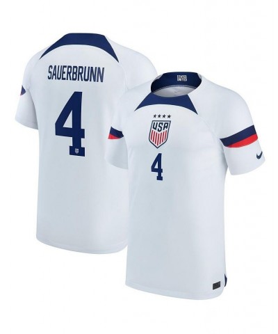 Men's Becky Sauerbrunn Blue USWNT 2022/23 Home Breathe Stadium Replica Player Jersey $47.60 Jersey