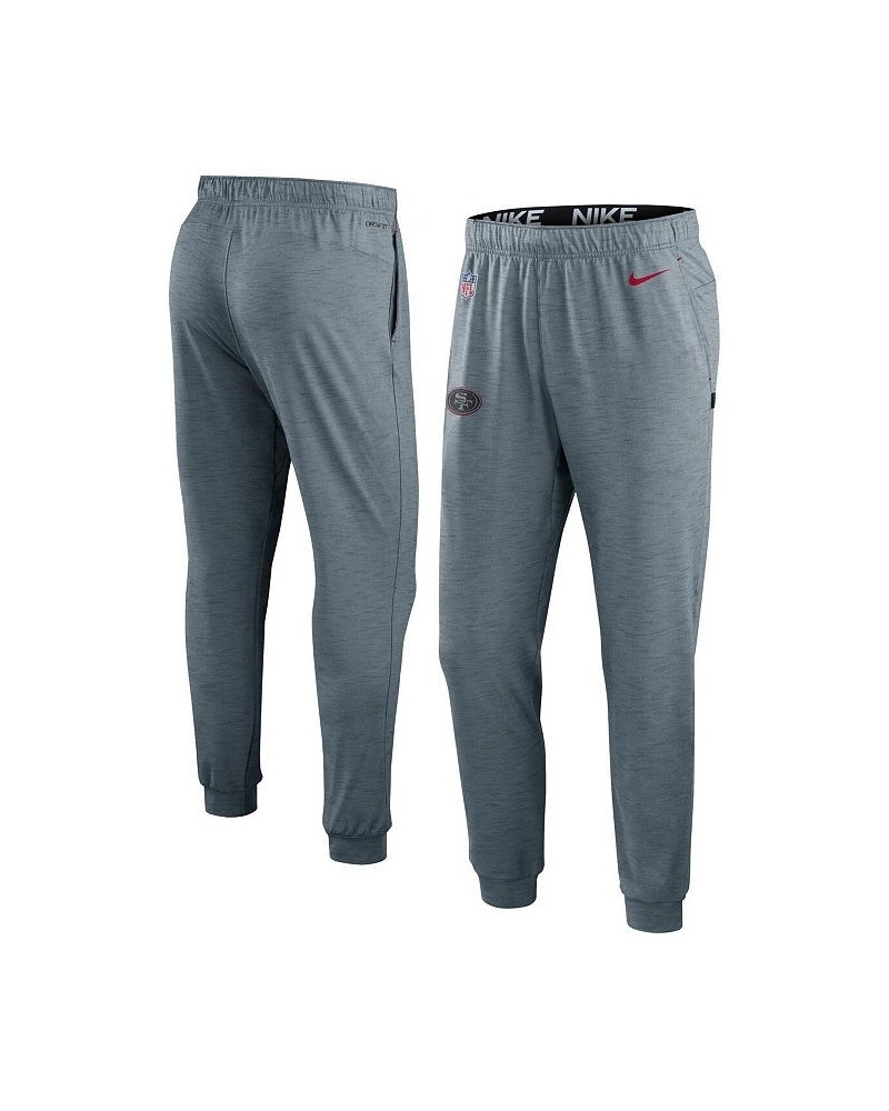 Men's Heather Gray San Francisco 49ers Sideline Pop Player Performance Lounge Pants $49.00 Pajama