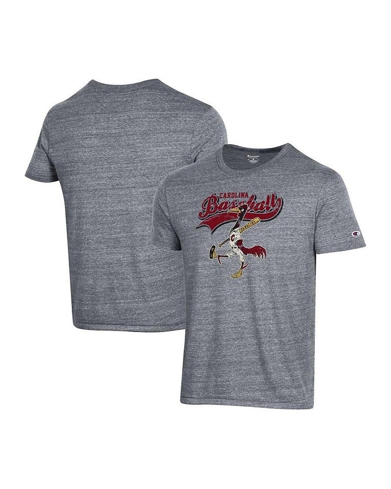 Men's Heather Gray South Carolina Gamecocks Yardcocks Baseball Tri-Blend T-shirt $18.00 T-Shirts