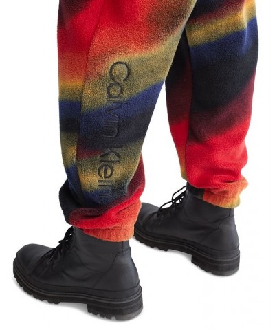 Men's Relaxed-Fit Printed Sherpa Joggers Red $30.96 Pants