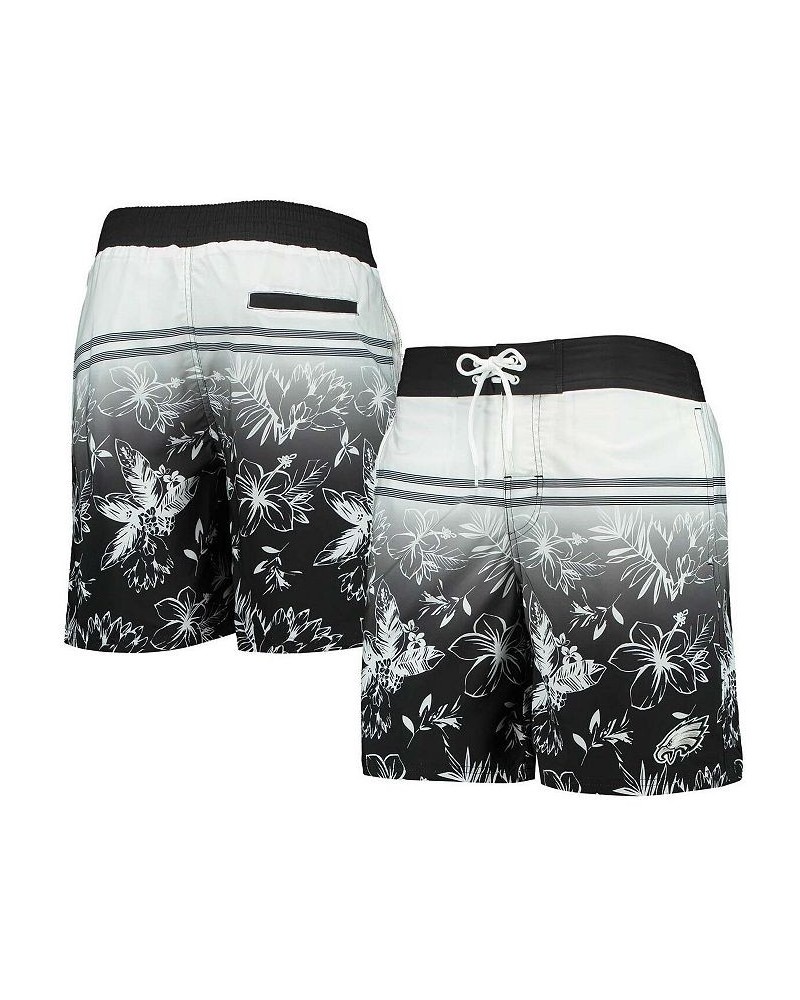 Men's Black Philadelphia Eagles Island Volley Swim Shorts $23.03 Swimsuits