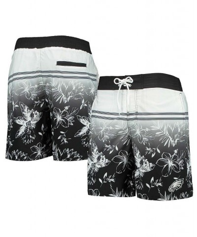 Men's Black Philadelphia Eagles Island Volley Swim Shorts $23.03 Swimsuits