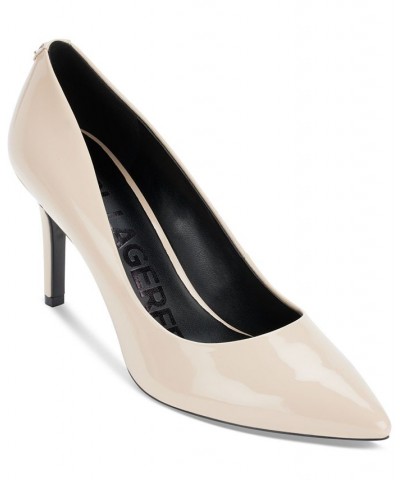 Women's Royale Pointed-Toe Patent Dress Pumps Gray $54.74 Shoes