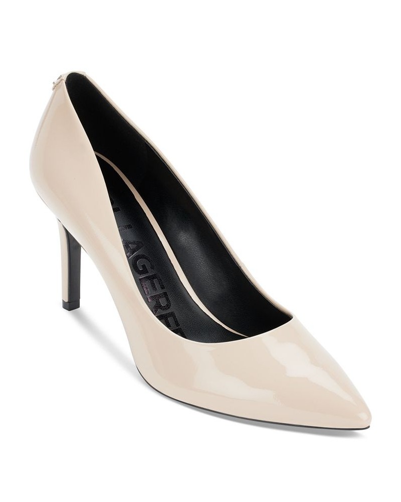 Women's Royale Pointed-Toe Patent Dress Pumps Gray $54.74 Shoes