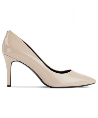 Women's Royale Pointed-Toe Patent Dress Pumps Gray $54.74 Shoes