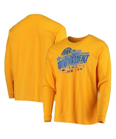 Men's Gold SEC 2020 Conference Tournament Long Sleeve T-shirt $22.05 T-Shirts