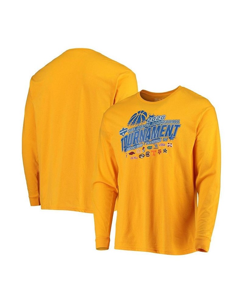 Men's Gold SEC 2020 Conference Tournament Long Sleeve T-shirt $22.05 T-Shirts