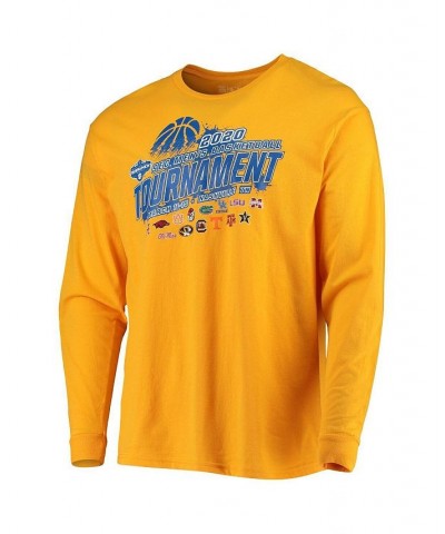 Men's Gold SEC 2020 Conference Tournament Long Sleeve T-shirt $22.05 T-Shirts