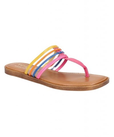 Women's Tuscany Antea Square Toe Sandals Bright Multi $40.50 Shoes