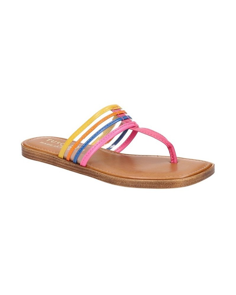 Women's Tuscany Antea Square Toe Sandals Bright Multi $40.50 Shoes