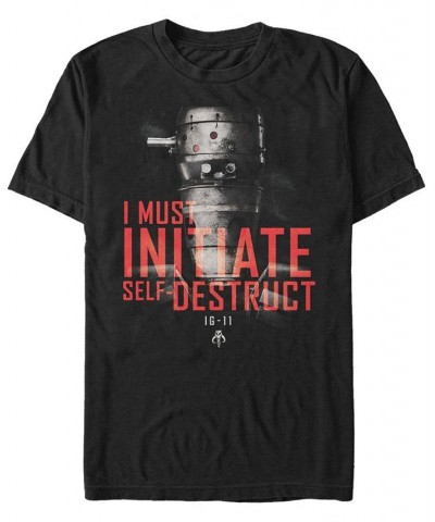 Star Wars The Mandalorian IG-11 Self-Destruct Overlay Short Sleeve Men's T-shirt Black $20.64 T-Shirts