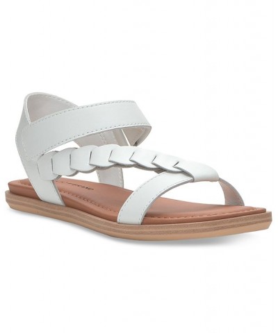 Women's Natany Asymmetric-Strap Flat Sandals White $40.94 Shoes