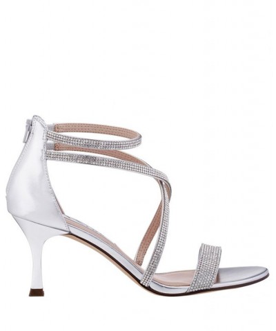 Women's Linda Evening Sandal White $53.41 Shoes