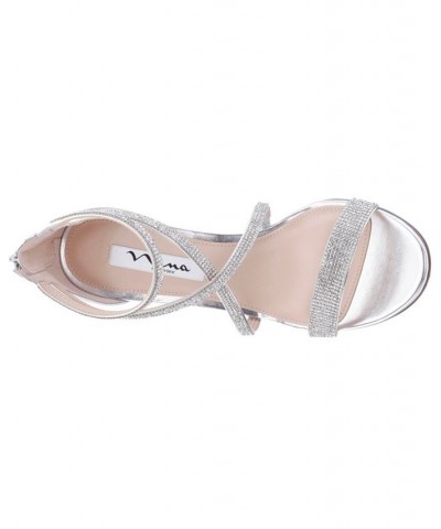 Women's Linda Evening Sandal White $53.41 Shoes