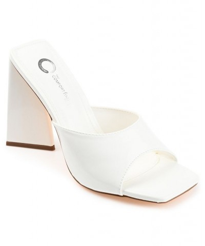 Women's Kammali Sculpted Heel Sandals White $36.30 Shoes