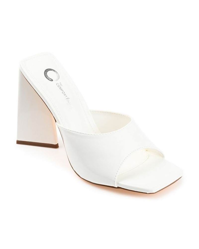 Women's Kammali Sculpted Heel Sandals White $36.30 Shoes