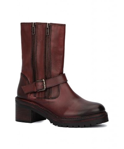 Women's Genevieve Boot Red $36.00 Shoes