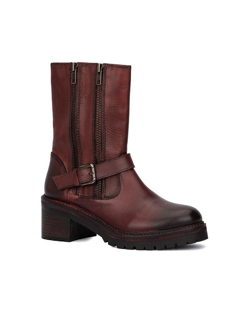 Women's Genevieve Boot Red $36.00 Shoes