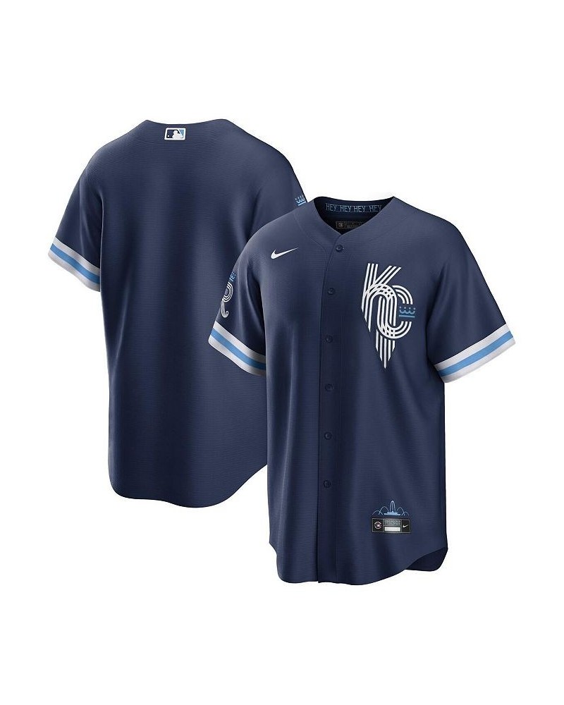 Men's Navy Kansas City Royals 2022 City Connect Replica Jersey $76.54 Jersey