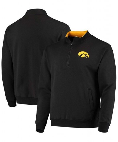 Men's Black Iowa Hawkeyes Tortugas Logo Quarter-Zip Jacket $26.40 Sweatshirt