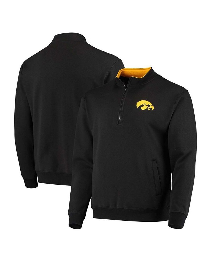 Men's Black Iowa Hawkeyes Tortugas Logo Quarter-Zip Jacket $26.40 Sweatshirt