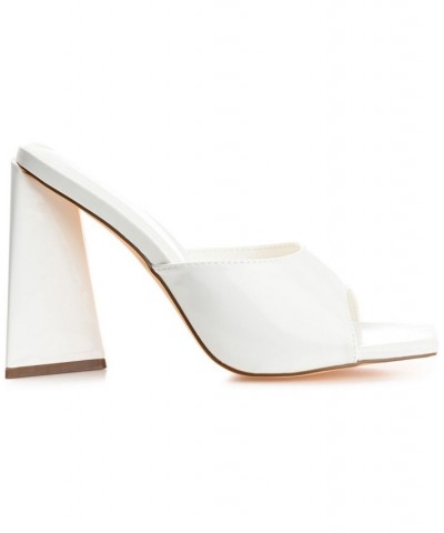 Women's Kammali Sculpted Heel Sandals White $36.30 Shoes