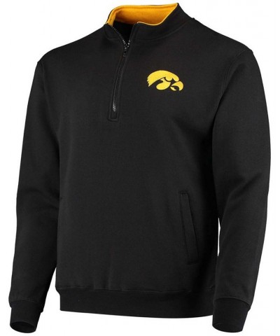 Men's Black Iowa Hawkeyes Tortugas Logo Quarter-Zip Jacket $26.40 Sweatshirt